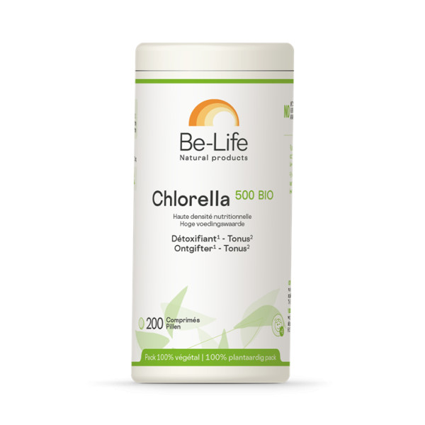 Chlorella 500 Bio 200 comprimés be-Life, belife, biolife et bio-life