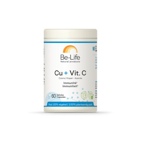 Cu - Vit.C (Cuivre) 60 gélules - Be-Life - Minéraux - 2