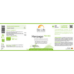 Harpago (Extrait de Griffe du diable) 750 Bio 60 gélules - Be-Life - Phytothérapie - 2