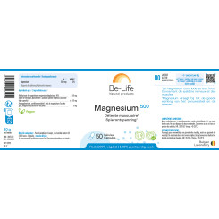 Magnésium 500 50 gélules - Be-Life - Complément alimentaire - 2