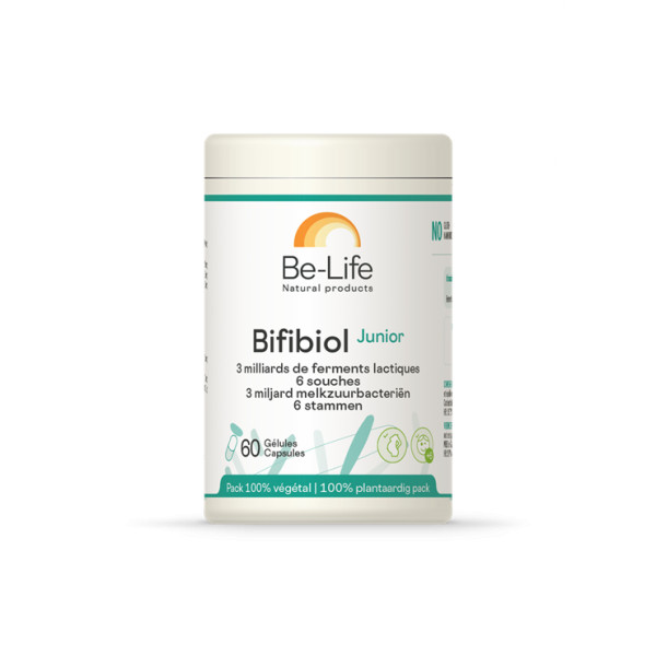 Bifibiol Junior (ferments lactiques) 60 gélules - Be-Life - Probiotiques - Prébiotiques - Entretien du colon - 2