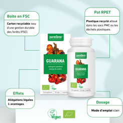 Guarana Bio 120 gélules - Purasana - Gélules de plantes - 5