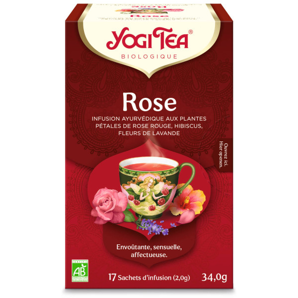 Yogi Tee Organic Rose Tea, 17 Bags - Ayurveda 101 Online Shop International