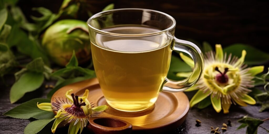 tisane passiflore tasse de thé fleur