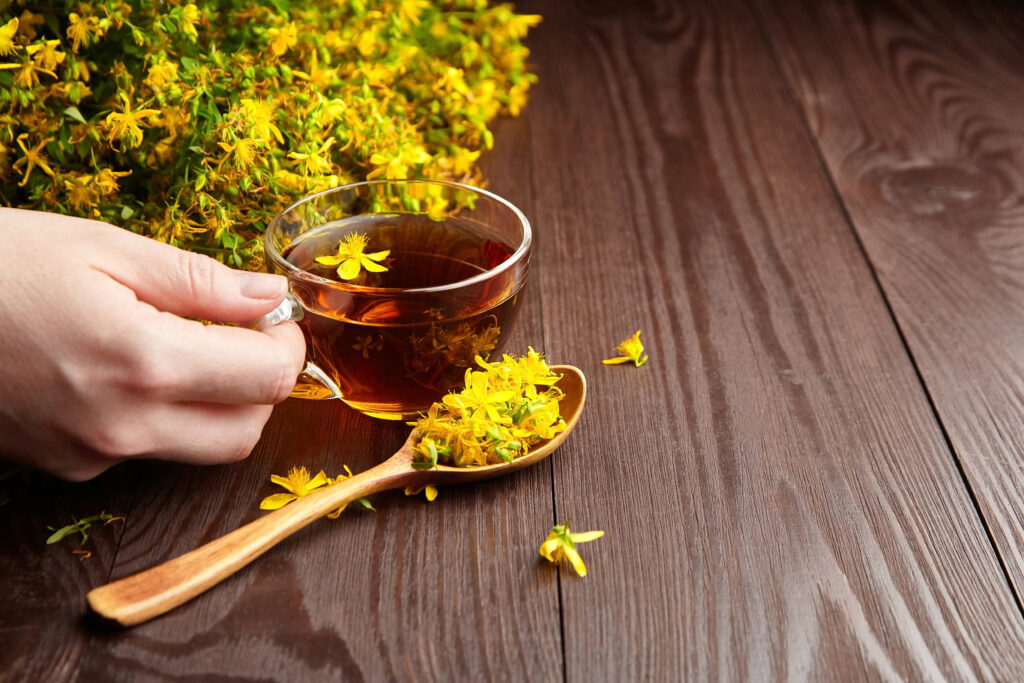 tisane de millepertuis infusion tasse de thé